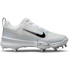 Laced - Women Baseball Shoes Nike Force Zoom Trout 9 Pro - White/Pure Platinum/Bright Crimson/Black