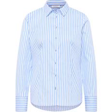 Eterna Katoen Blouses Eterna Classic Overhemd - Bleu Clair Rayé