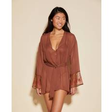 Brown - Women Robes Cosabella Women's Kalahari Robe, Brown, Medium, Mesh Robe Copper