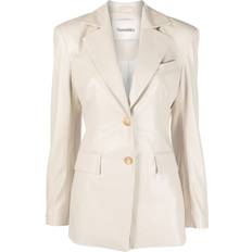 Skind Blazere Nanushka Hathi Okobor Alt Leather Blazer - Creme