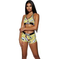 PSD SquarePants Faces Microfiber Blend Boy Shorts - Yellow