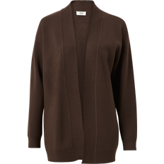 Brune - Dame Cardigans Object Kardigan objReynard L/S Knit Cardigan Brun