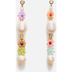 Anni Lu Orecchini Anni Lu Mexi Flower 18-Karat Gold-Plated Multistone Earring