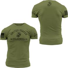 Tops Grunt Style USMC Men's Est. 1775 T-Shirt Military Green