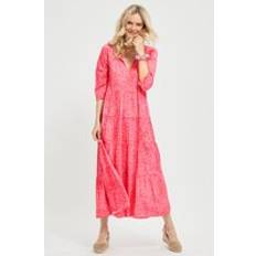 Zebra Kläder Aspiga DO NOT MAKE LIVE Lily Midi Dress Zebra Pink/Red