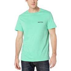 Nautica Kortärmad T-shirt med rund hals för män, Mint Spring Solid