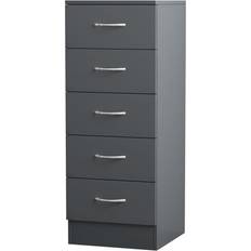 Grey Chest of Drawers NRG Tall Narrow Grey Chest of Drawer 36x90cm