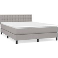 140cm - 200cm Ramsängar vidaXL 3140377 Light Gray Ramsäng 144x203cm