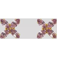 Caroline Svedbom Blå Örhängen Caroline Svedbom Crystal Star Earrings Gold Light Amethyst