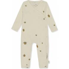 Yellow Jumpsuits Children's Clothing Konges Sløjd Lemon Print Footless Baby Onesie - Lemon