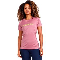 Dame - Rosa Klær Craft Core Essence Logo Tee W, Dawn, Xs, Trenings-T-Shirts