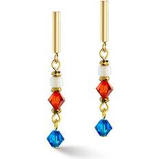 Coeur de Lion Silver Smycken Coeur de Lion Elegance Crystals Earrings Gold Multicolour