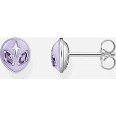 Jewellery Thomas Sabo Alien Enamel Stud Earrings, Silver