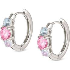 Purple Jewellery Nomination Colour Wave Sterling Silver Multicolour Hoop Earrings 149823/005