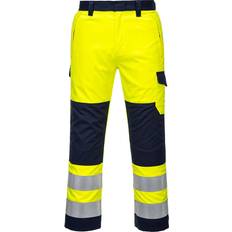 Arbejdstøj & Udstyr Portwest Modaflame arbejdsbukser, Hi-Vis gul/marine