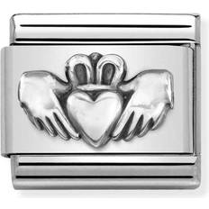 Stainless Steel Charms & Pendants Nomination Composable Classic Link Claddagh Charm - Silver