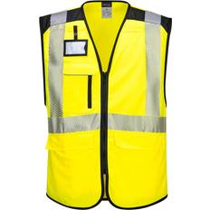 Clothing Portwest PW3 Hi Vis Executive Vest Yellow Black