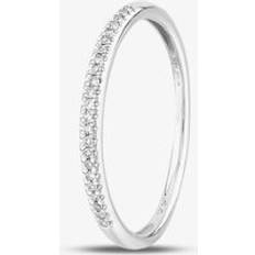 Pure Brilliance 9ct White Gold 0.08ct Diamond Pavé Set Half Eternity Ring THR15238-08