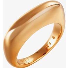 Esprit Rose Gold Plated Silver Plain Curved Oblong Ring ELRG91924C180