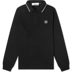 Stone Island Hombre Polos Stone Island Long Sleeve Patch Polo Shirt - Black Men's