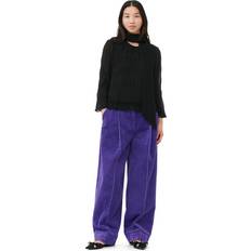 Ganni Polyester Överdelar Ganni Blouse Pleated Georgette Blusar Dam Svart