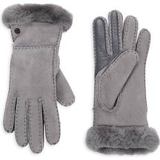 Schaffell Handschuhe UGG Seamed Tech Handschuhe für Damen in Grey, Größe L, Schaffell Metal