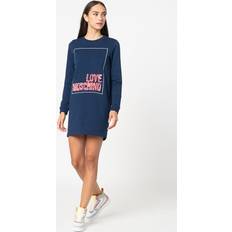 Love Moschino Kläder Love Moschino Blue Cotton Dress IT42