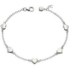 Little Star Little Star Beatrice Heart Charm Bracelet 15cm Silver 15cm