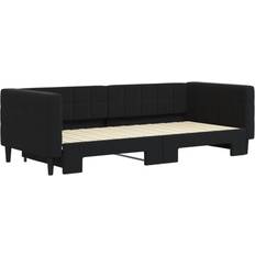 vidaXL Extendable Daybed Black Divano 223cm Divano 3 Posti