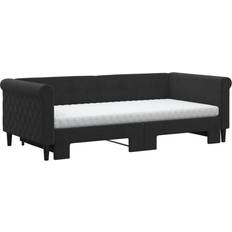 Divano Letto Divani saldi vidaXL 3197810 Black Sofa 219cm 3 Seater