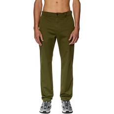 Diesel Men Trousers Diesel Pantaloni chino in gabardina di cotone Pantaloni Uomo Verde