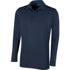 Galvin Green Ventil8 Plus Long Sleeved Polo Shirt Blue