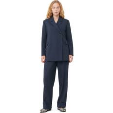 Ganni Dame Blazere Ganni Drapey Melange Blazer Kvinde Blazere hos Magasin Sky Captain