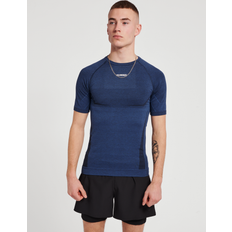 Hummel Te Mike Seamless T-Shirt Herre Sportsundertøj Blå