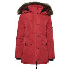 Superdry Womens Ashley Everest Parka Coat Red