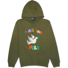 Polo Ralph Lauren Embroidered Graphic Fleece Hoodie - Dark Sage