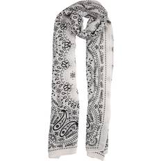 Sportswear Garment - White Scarfs Dents Dents Women'S Lightweight Pleat Scarf With Boho Floral Print In White One