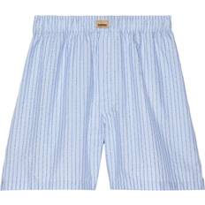 Gucci Shorts Gucci stripe-print cotton shorts women Cotton Blue