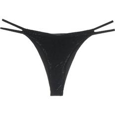 Philipp Plein Underwear Philipp Plein crystal-embellished thong women Polyester/Elastane/Cotton Black