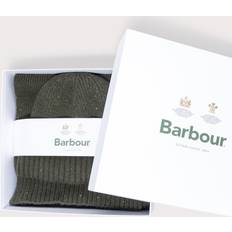 Barbour Bekleidung Barbour Herren Geschenkset Beanie und Schal CARLTON FLECK oliv universal