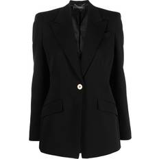 Versace Blazers Versace single-breasted blazer women Cupro/Spandex/Elastane/Wool Black