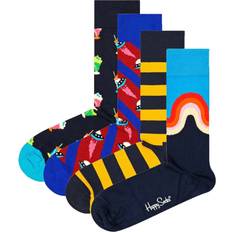 Happy Socks 4-pack Navy Gift Set Burgundy 36-40