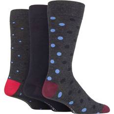 Viscose Socks Glenmuir Mens Pair Spotted Bamboo Socks Gift Box Charcoal/Navy 7-11