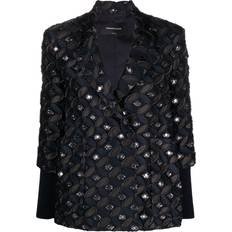 Silk - Women Blazers Fabiana Filippi double-breasted blazer women Silk/Polyester Blue