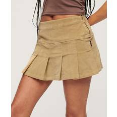 Corduroy - Women Skirts Superdry Vintage Pleated Cord Mini Skirt