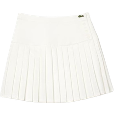 Lacoste Women Skirts Lacoste Women's Pleated Button Waist Skirt White