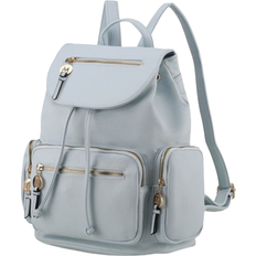 MKF Collection Ivanna Vegan Leather Oversize Backpack - Light Blue
