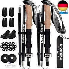 Walking Poles 2pcs Collapsible Ultralight Aluminum