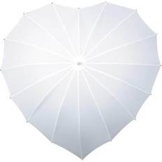 Paraguas Falcone Heart-shaped Umbrella with Hand Opening Ø 110 cm White