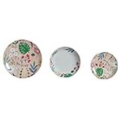 Dkd Home Decor Multifarvet Porcelæn 27 x 27 x 3 cm 18 Stykker Spisestel 18stk